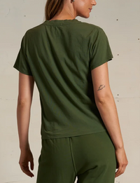 Hendrix V Neck Tee, Fern Green