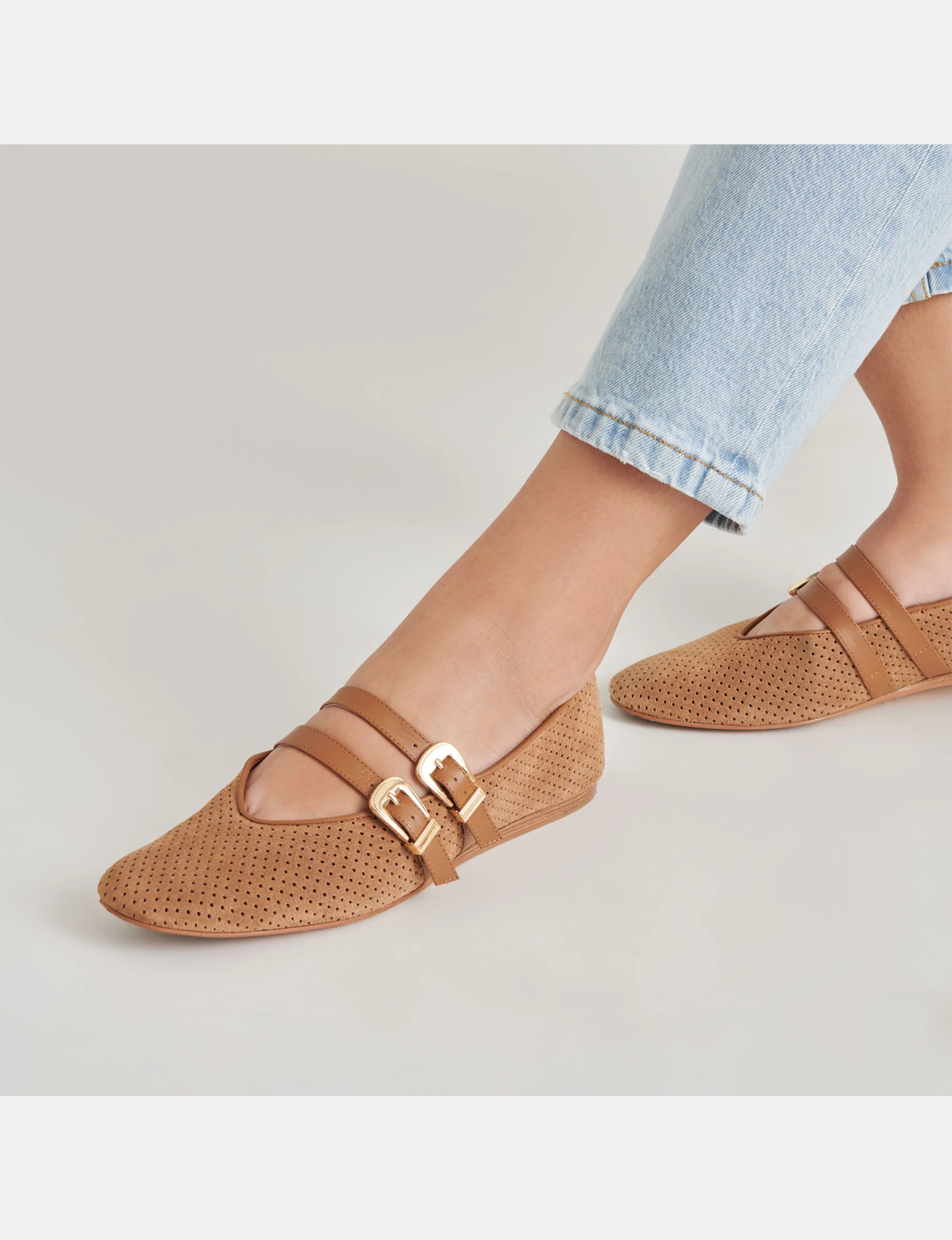 Baylee Ballet Flat, Pecan Suede