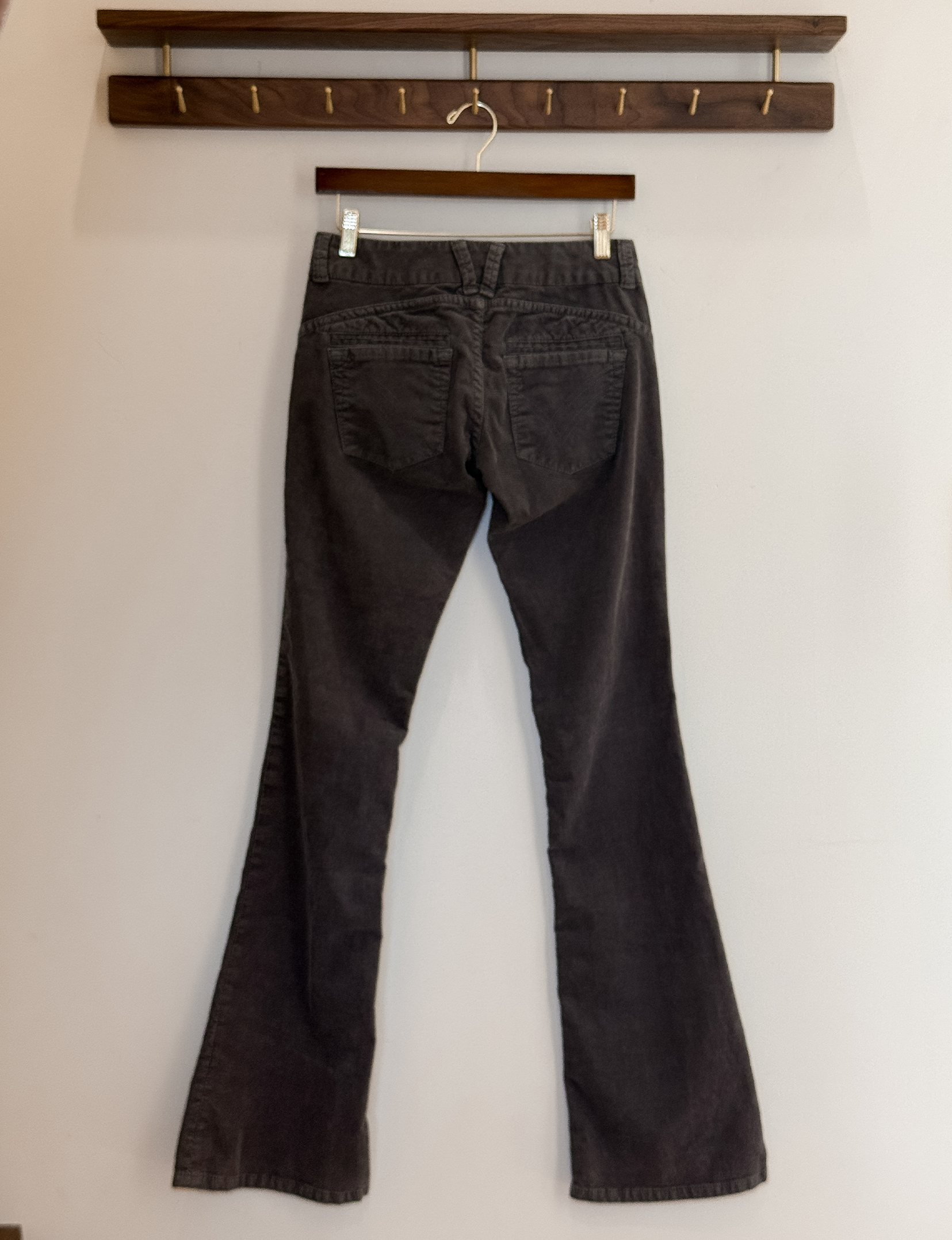 William Rast Savoy Flare Corduroy, Steel/Carbon