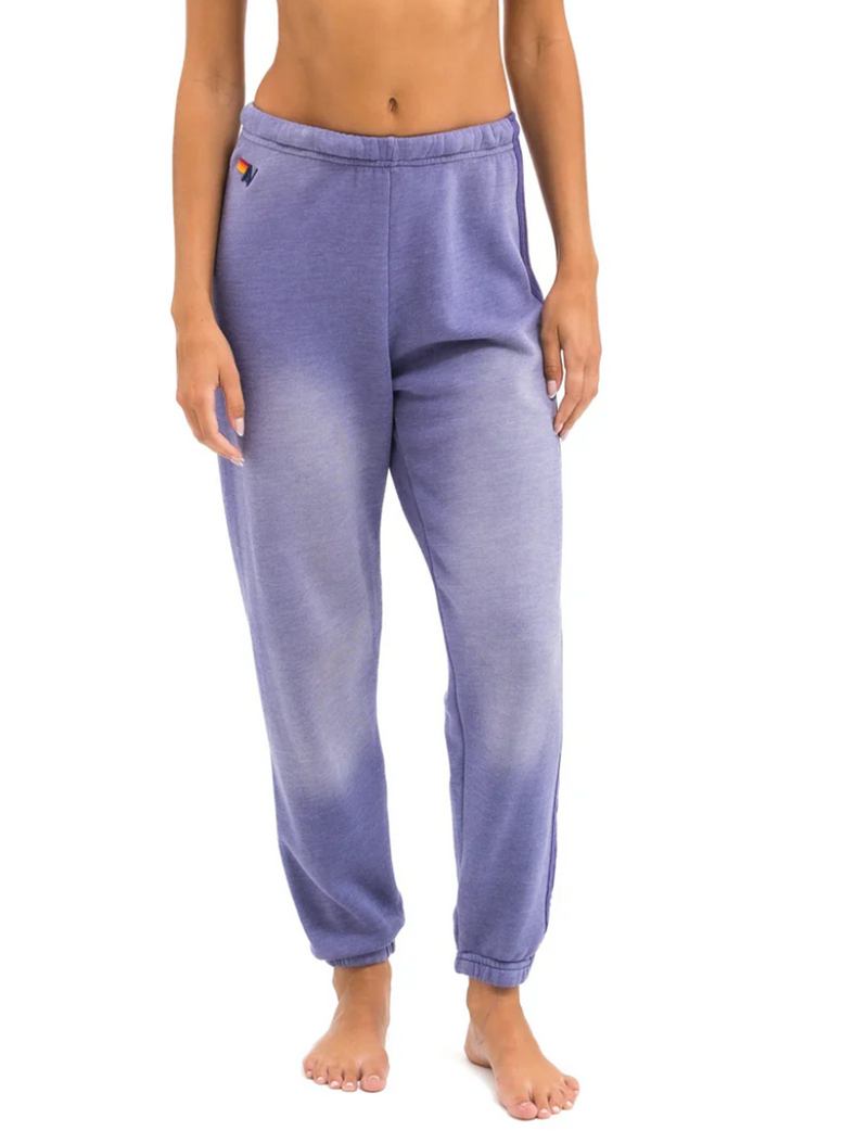 5 Stripe Women's Sweatpants, Faded Grape