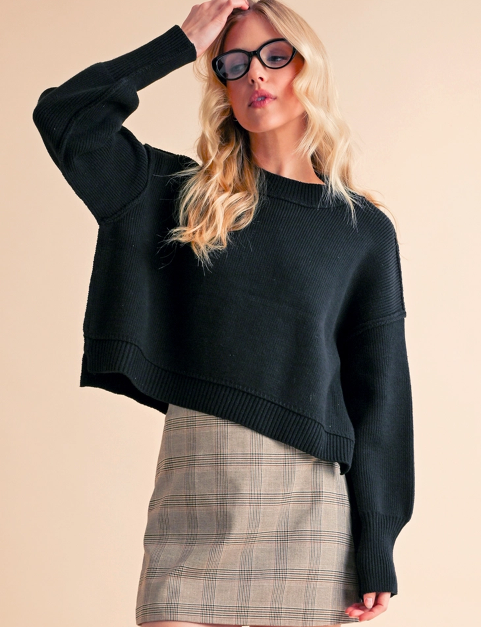Regina Knit Sweater, Black