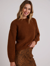 Drop Shoulder Sweater, Bronzed Maple