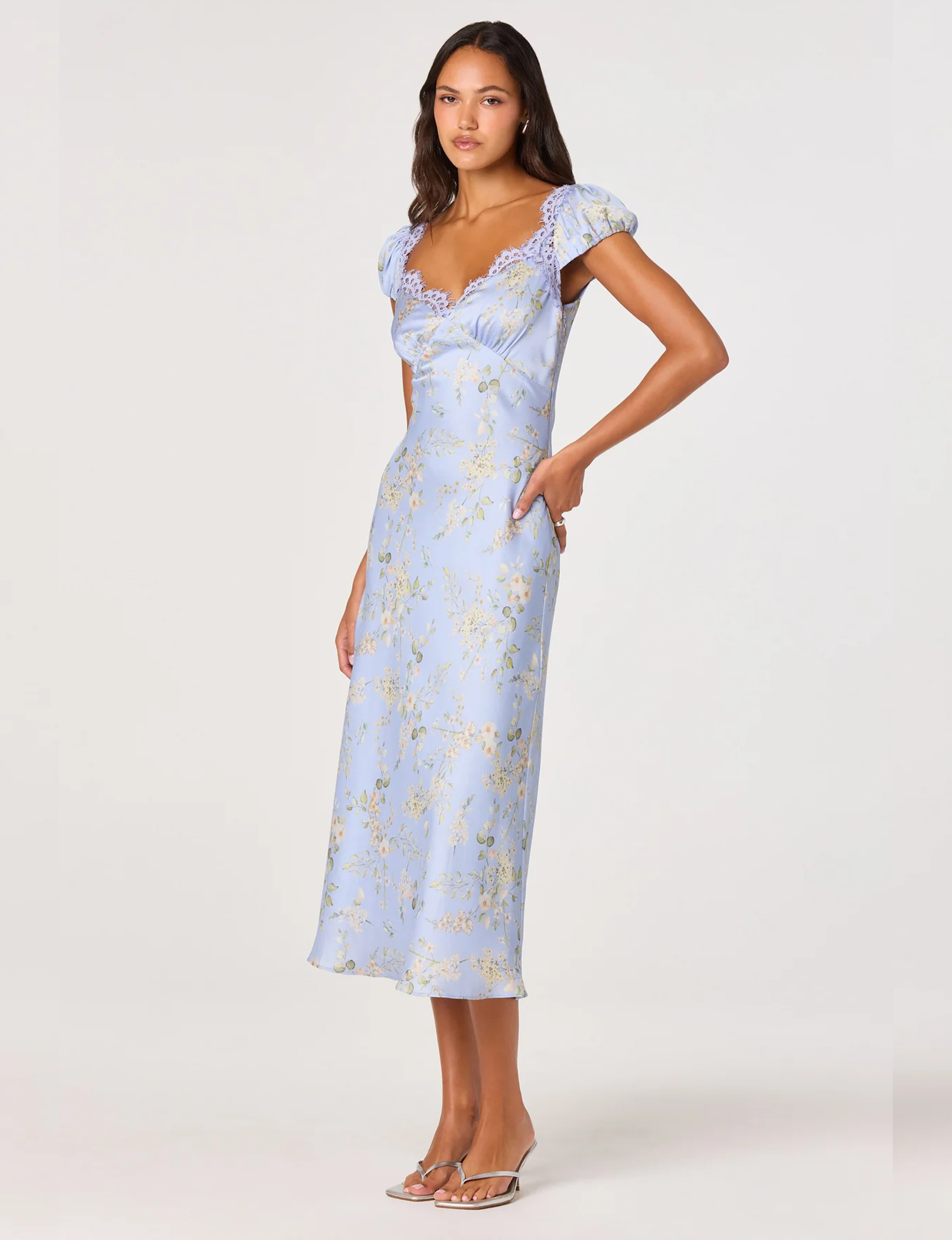 Makaela Dress, Blue Floral