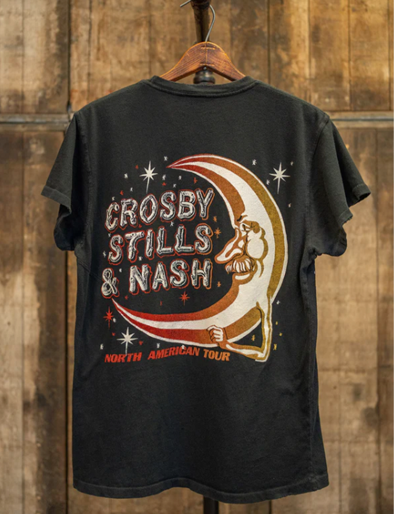 Crosby Stills & Nash Crew Tee, Coal – Punch Clothing