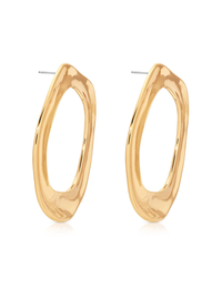 Open Circle Earrings, Gold