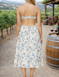Destene Dress, Natural/Navy