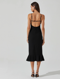 Adana Midi Dress, Black