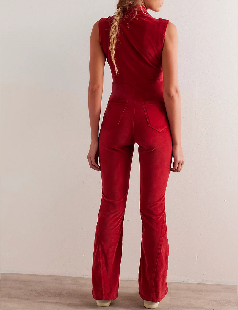 Crvy 'Ring The Alarm' Cord One Piece, Haute Red