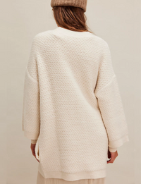 Herringbone Stitch Kimono, Ivory