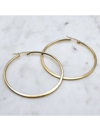 Classic Gold Hoops, Large