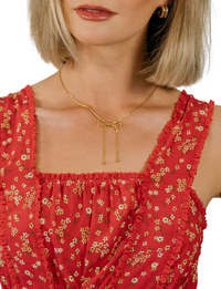 Mona Bow Necklace, Gold