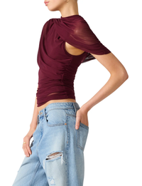 Kerry Mesh Top, Deep Fig