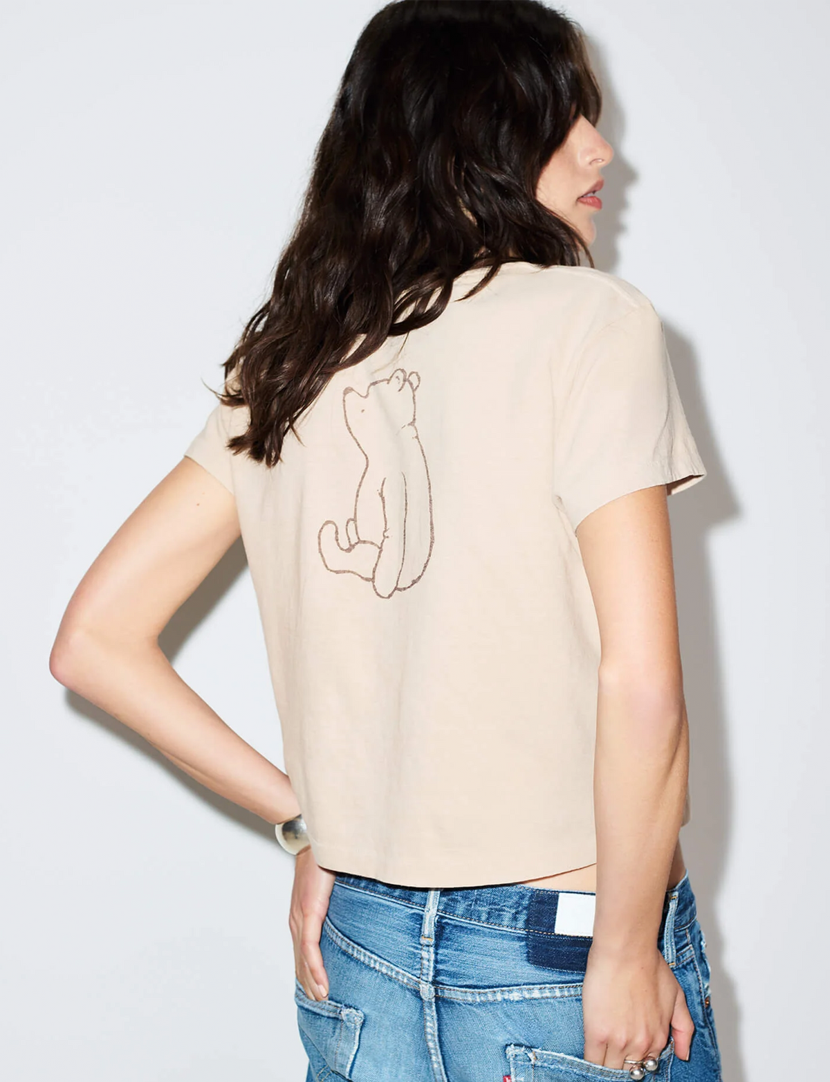 50's 'Oh Brother' Boxy Tee, Khaki