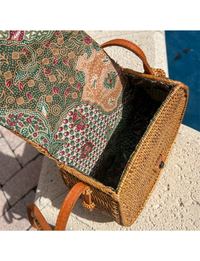 Ata Vine Crossbody Bag, Saddle