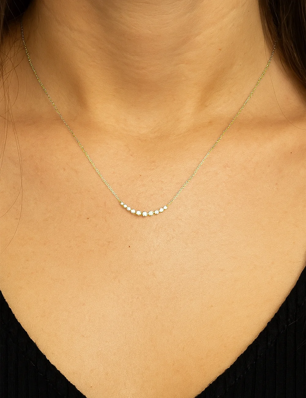 Imani CZ Necklace, Gold