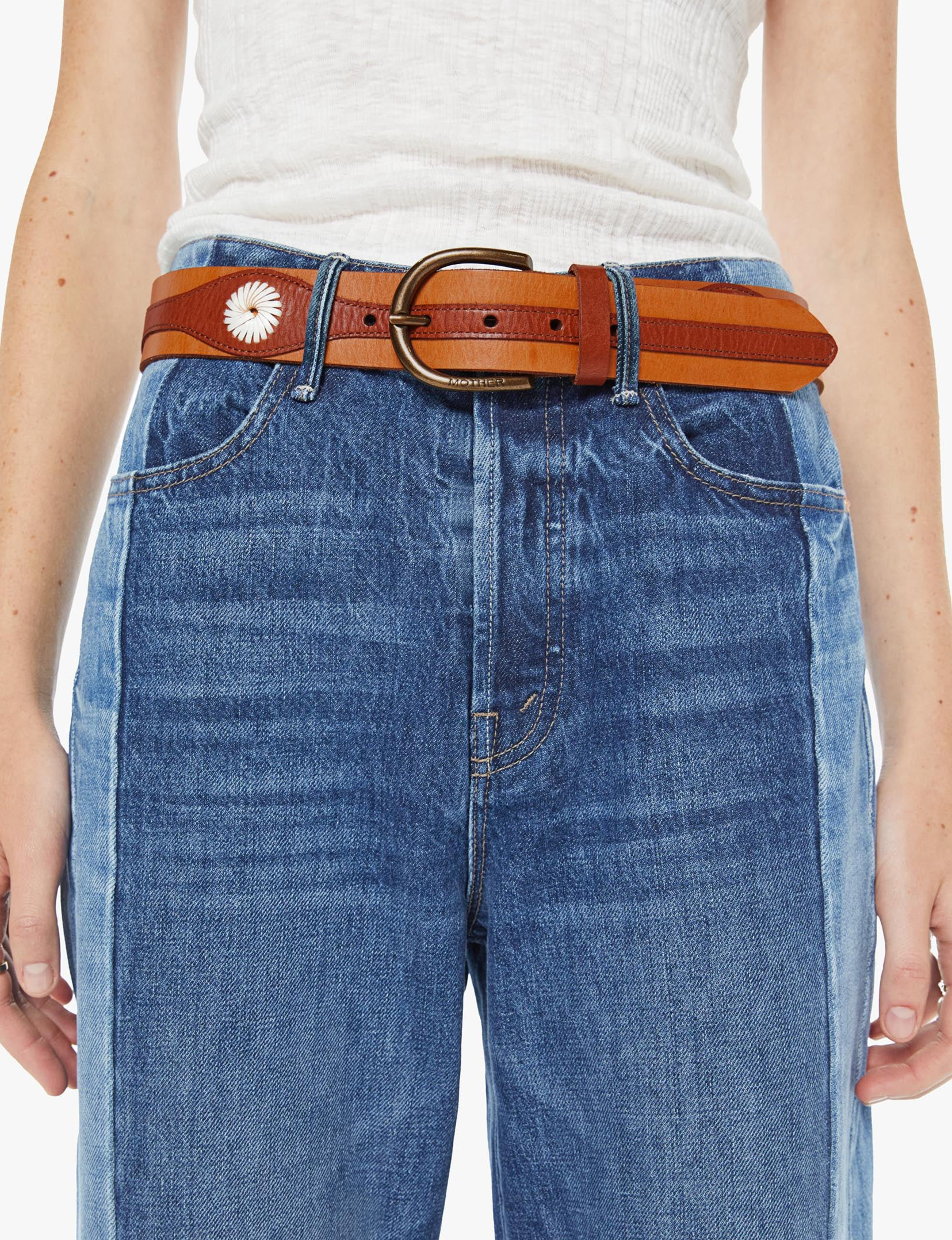 The Flock Together Belt, Natural/Cognac