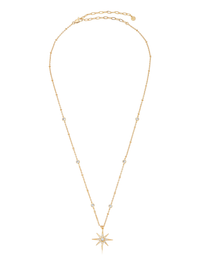 Starburst Pendant Necklace, Gold