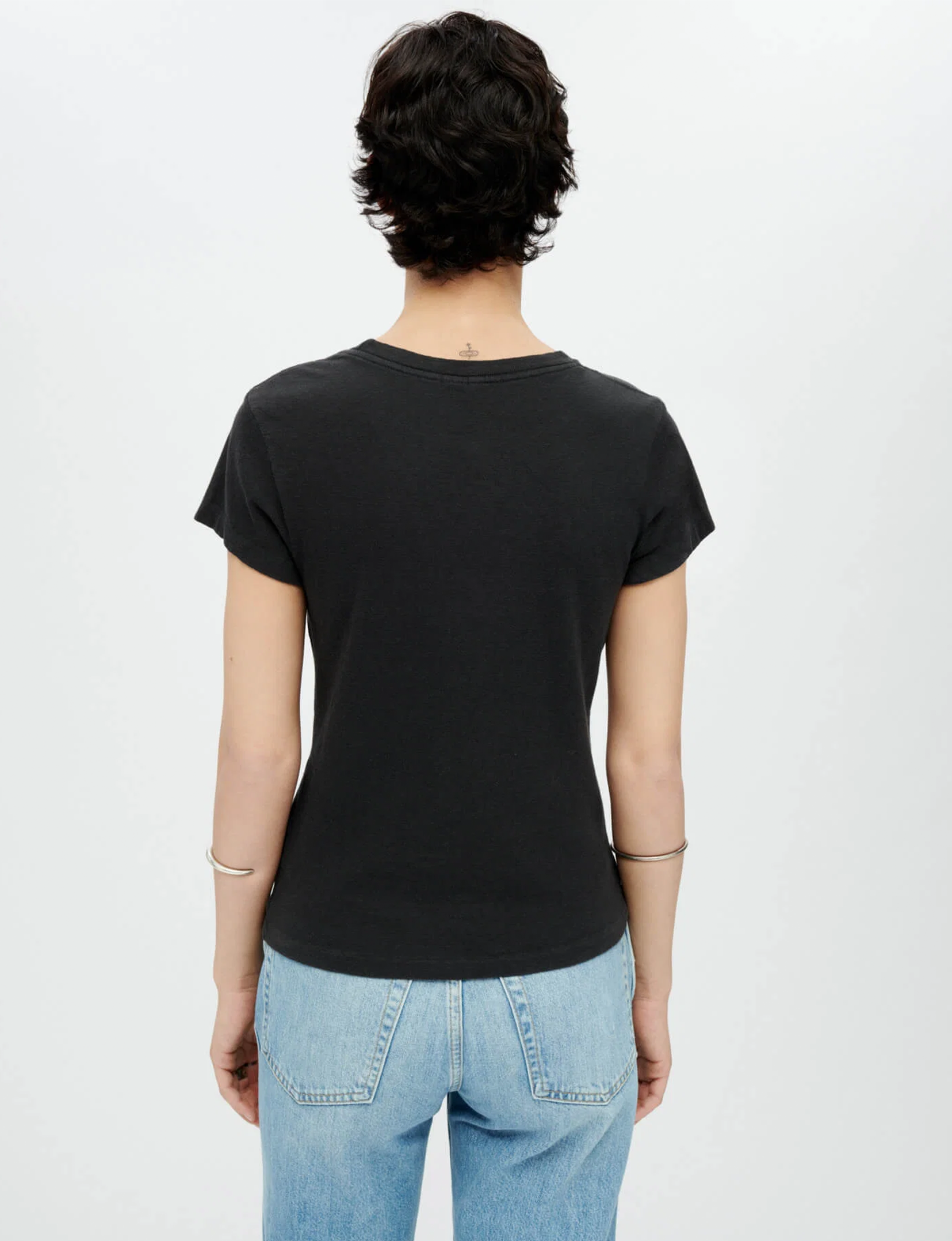 60s Slim Tee, Washed Black