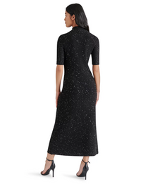 Pernille Sparkly Midi Dress, Black