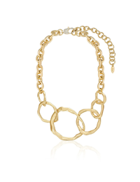 Interlocking Chain Necklace, Gold
