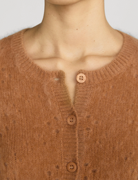 Cashmere Air Teddy Cardi, Camel