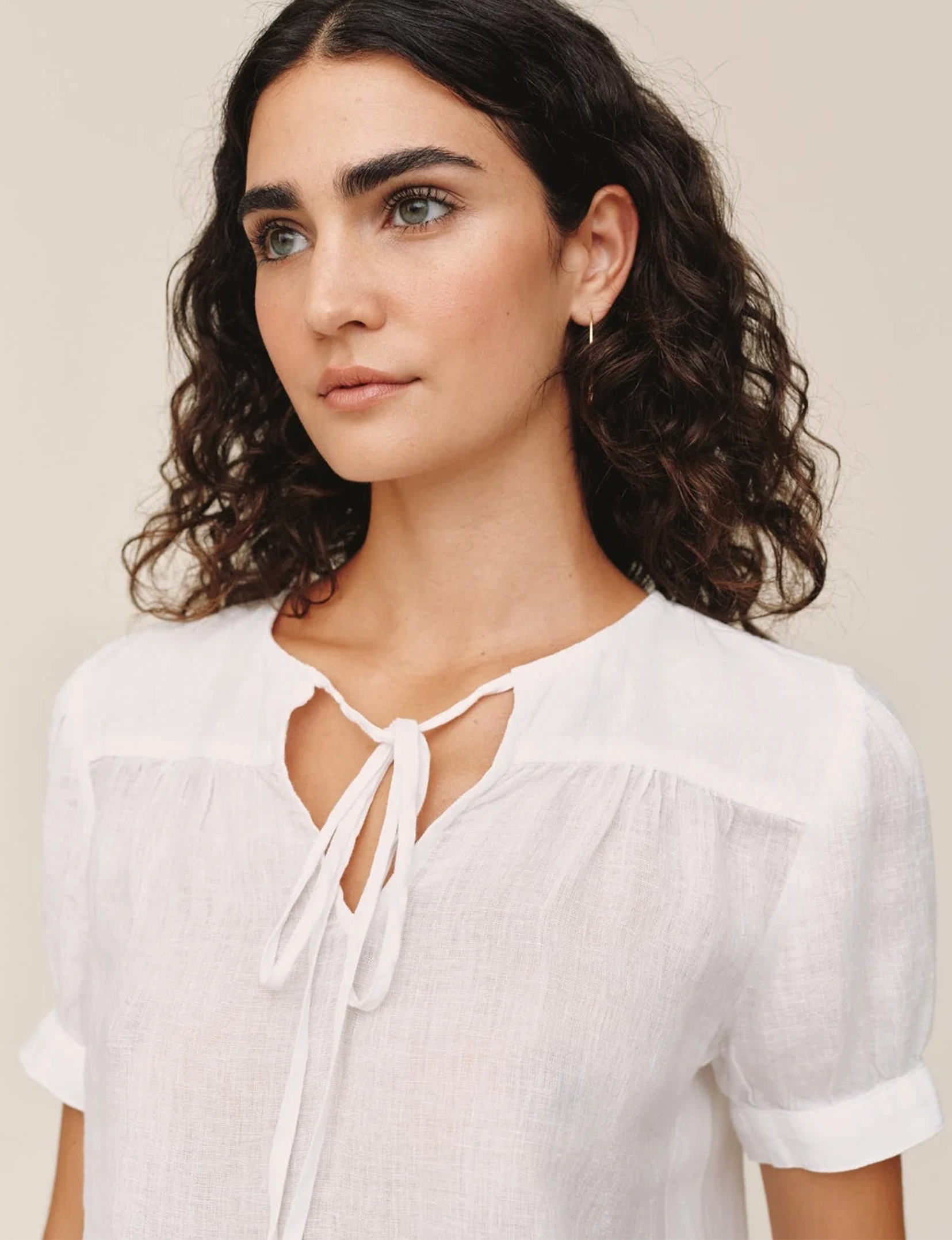 Flowy Pullover Top, White