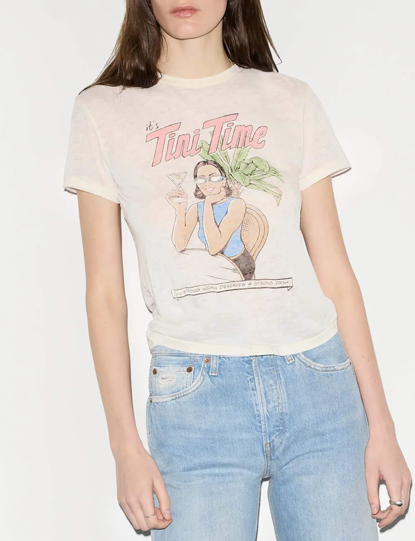Tini Time Classic Tee, Vintage White
