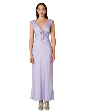 Aurelie Plunge Maxi Dress, Lilac