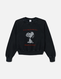 Snoopy Friday Classic Crewneck, Washed Black