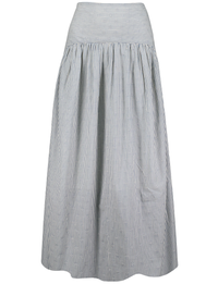 Sorrento Maxi Skirt, Embroidered Stripe