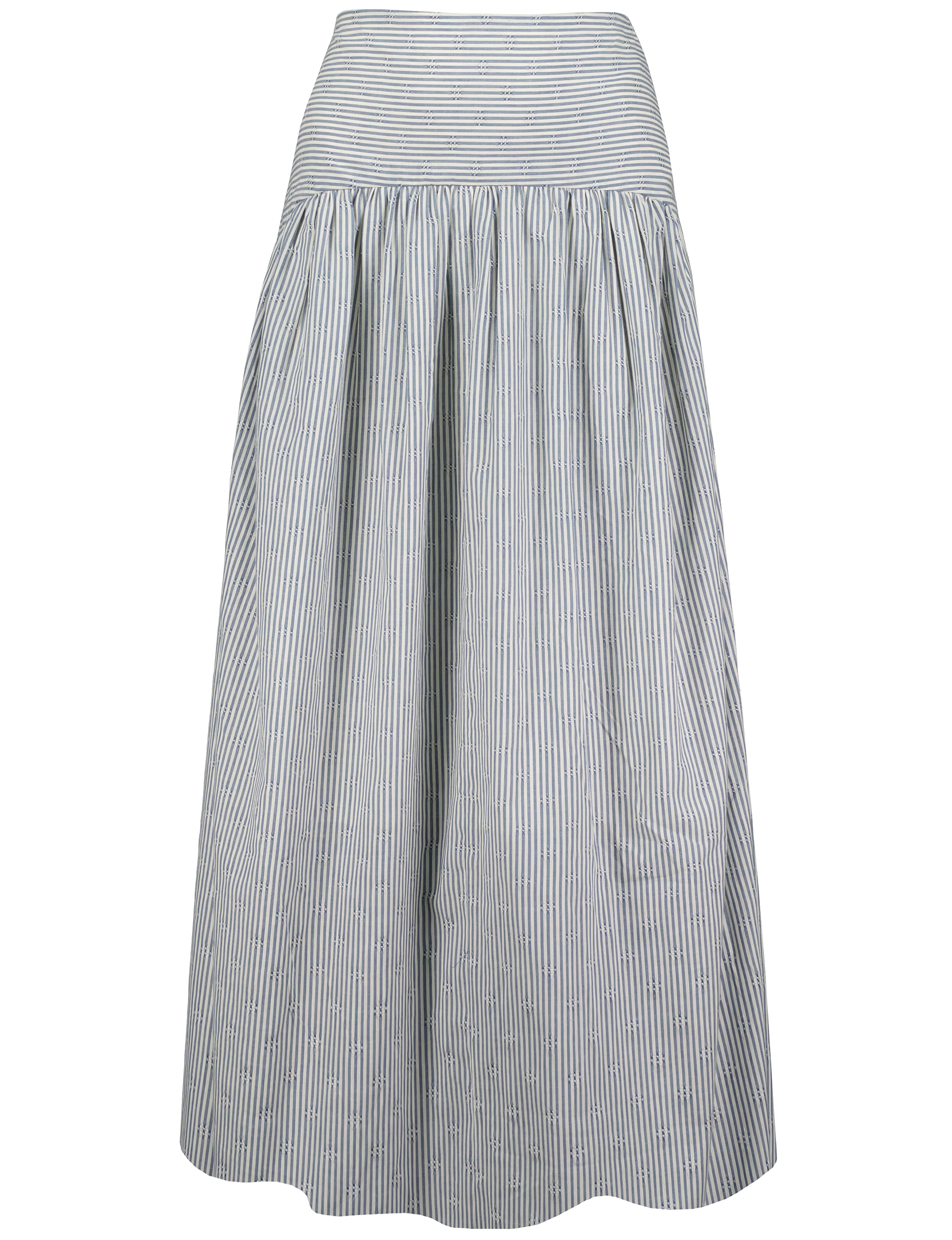 Sorrento Maxi Skirt, Embroidered Stripe