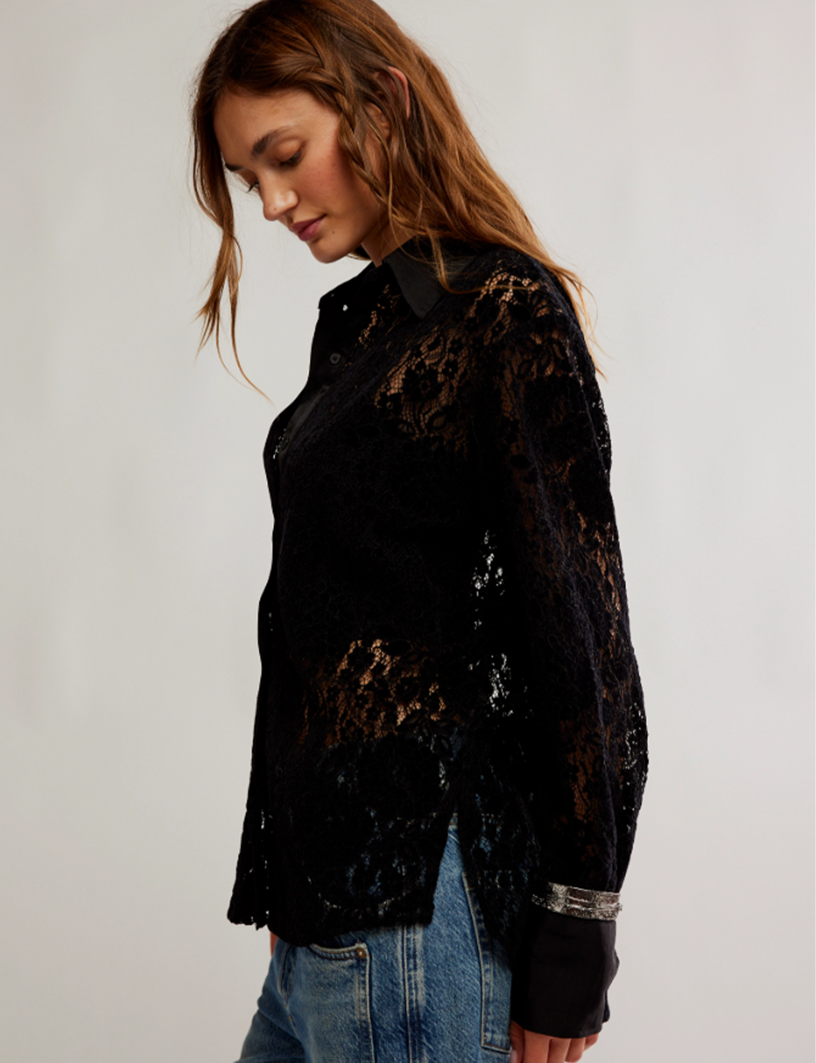 Faith Button Down Shirt, Black