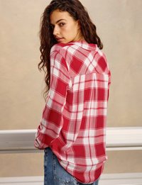 Hunter Plaid Flannel, Rivalry Red