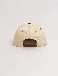 Varsity Snapback Hat, Brown/Cream