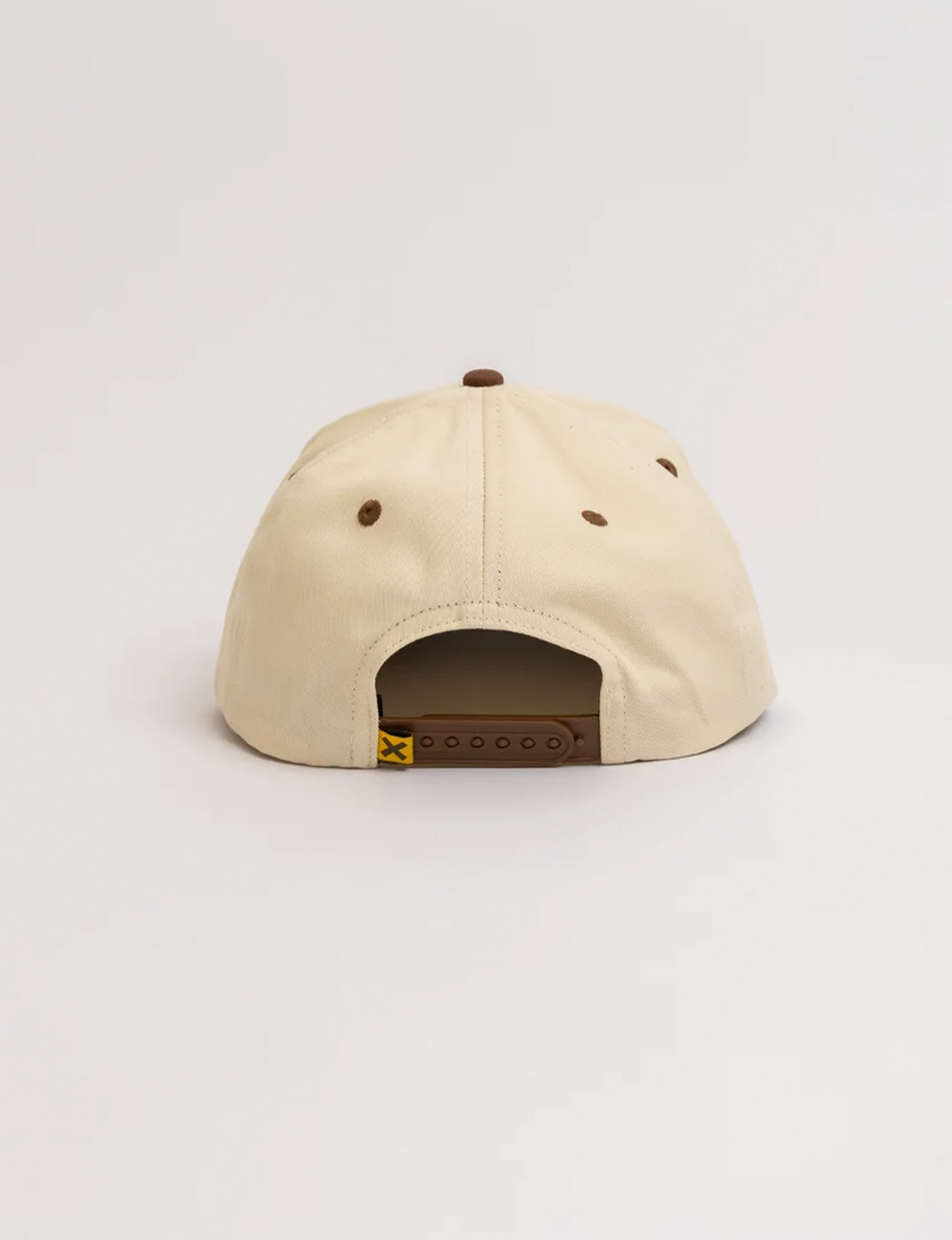 Varsity Snapback Hat, Brown/Cream