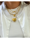 Large Cora Heart Necklace, Gold