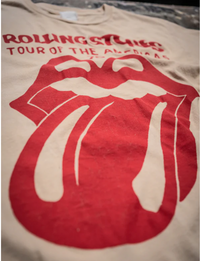 The Rolling Stones Tour of the Americas '75 Tongue Tee, Tea Stained