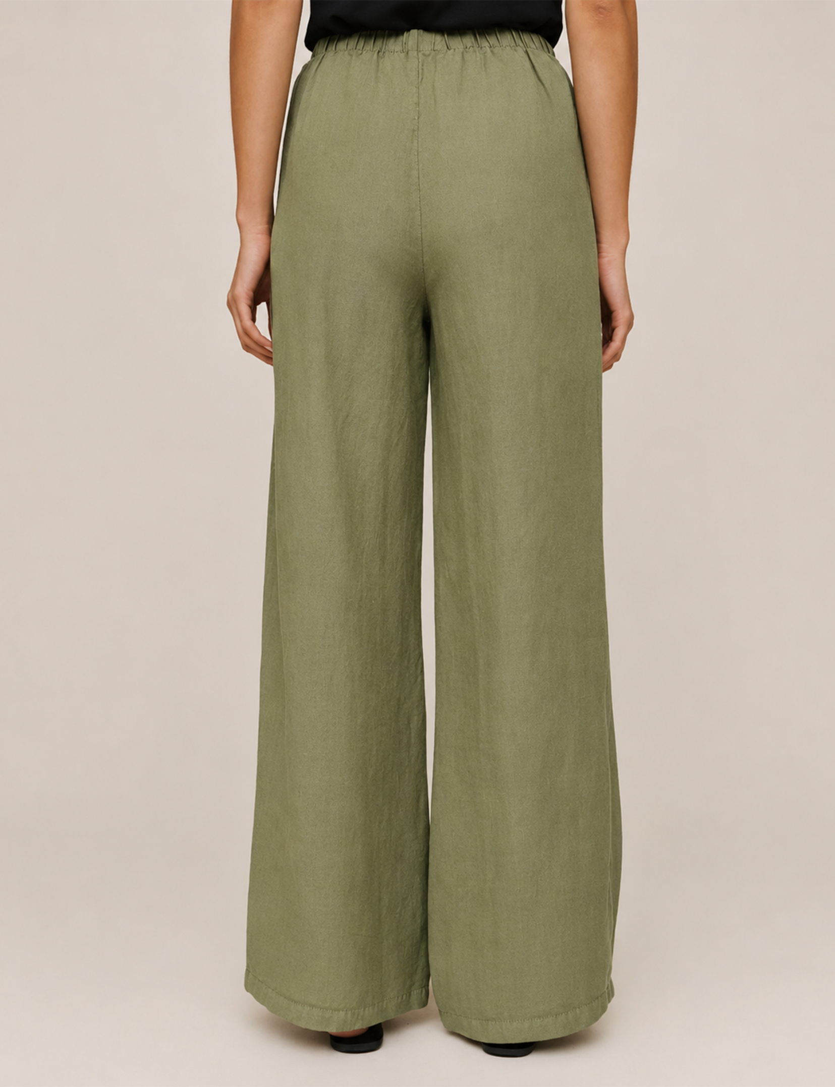 Beaded Beach Pant, Olive Leaf