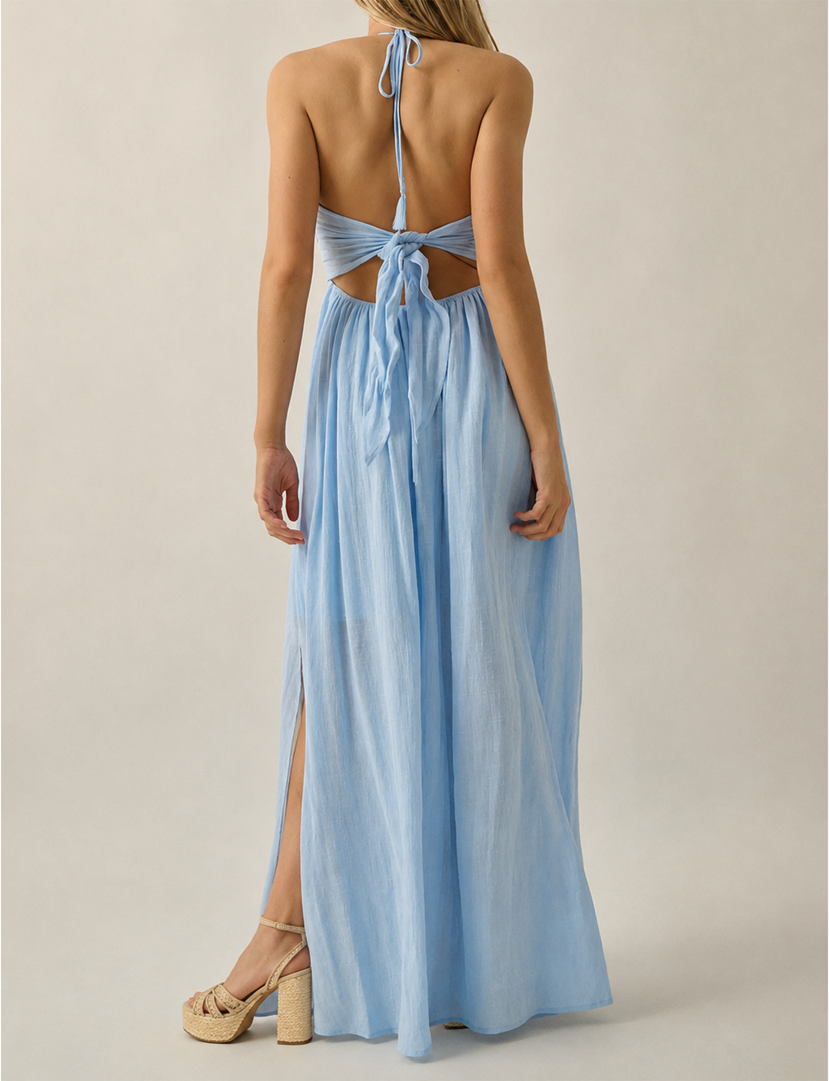 Senam Maxi Dress, Chambray