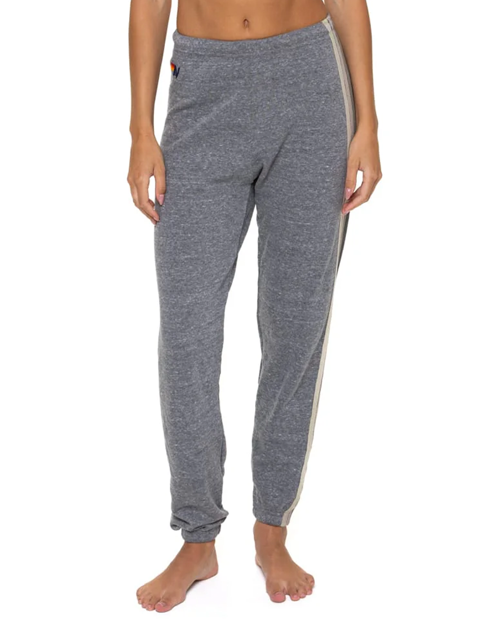 5 Stripe Sweatpants, Heather Grey/Grey