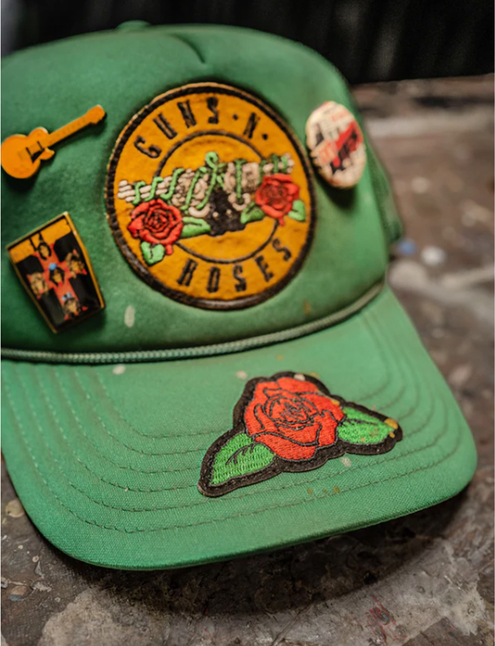 Guns N Roses Trucker Hat, Green