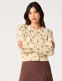 Mary Cardigan, Yellow/Floral