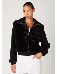 Faux Fur Sweater Bomber, First Class