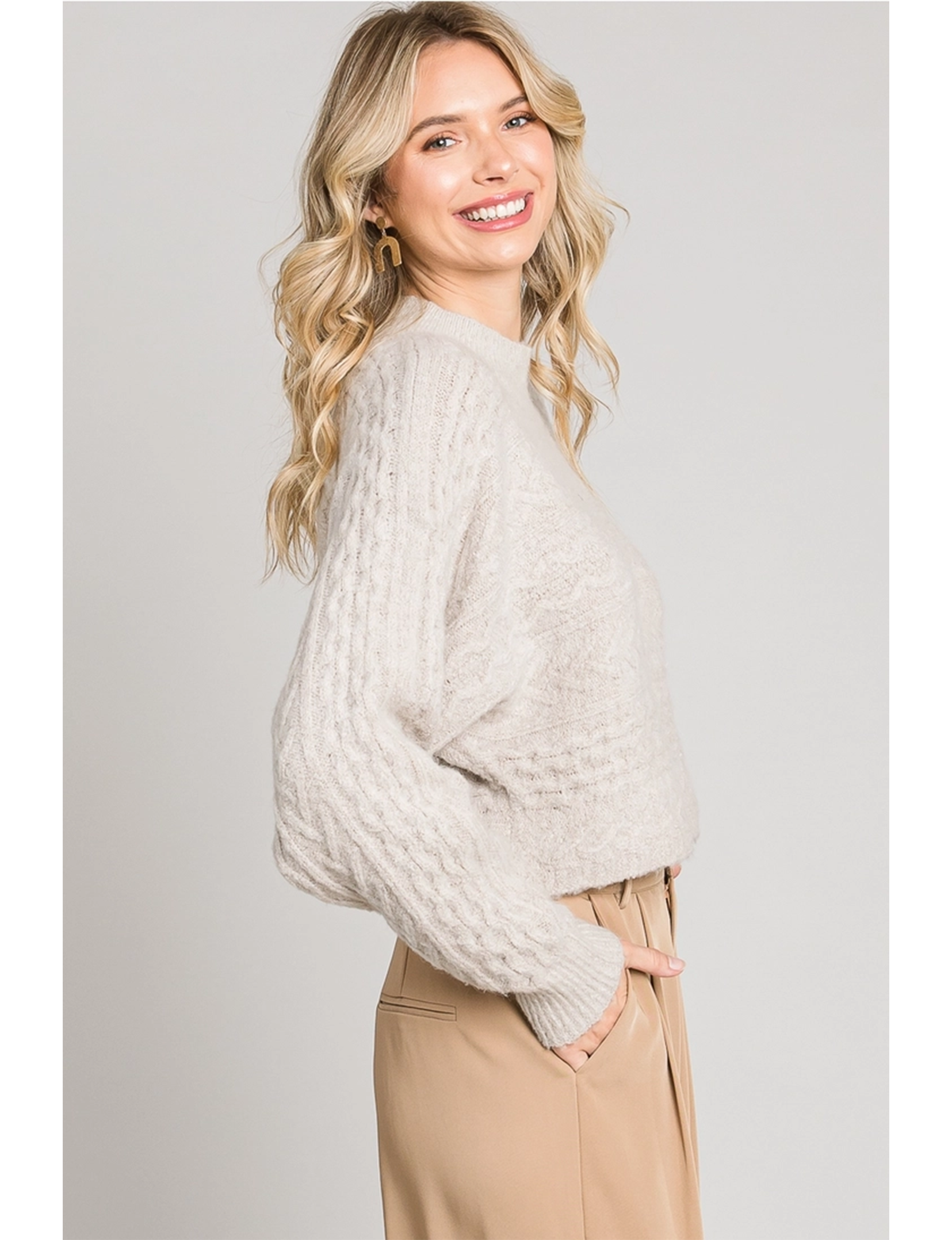 Marbled Sweater, Soft Sage