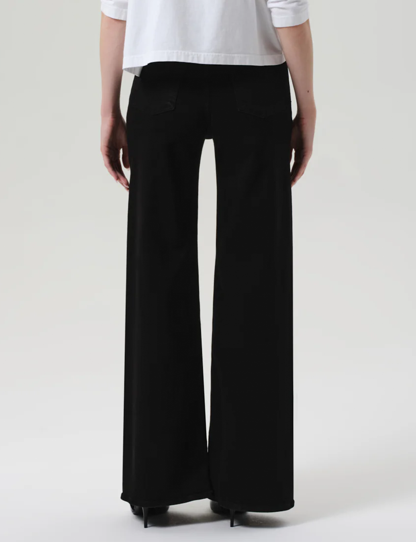 Lyra Long Wide Leg, Plush Black