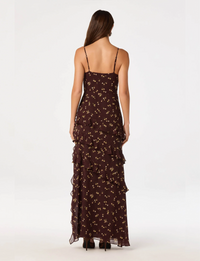 Abriella Dress, Brown/Floral