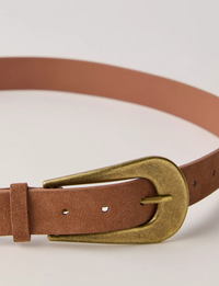 Cannon Suede Belt, Cognac