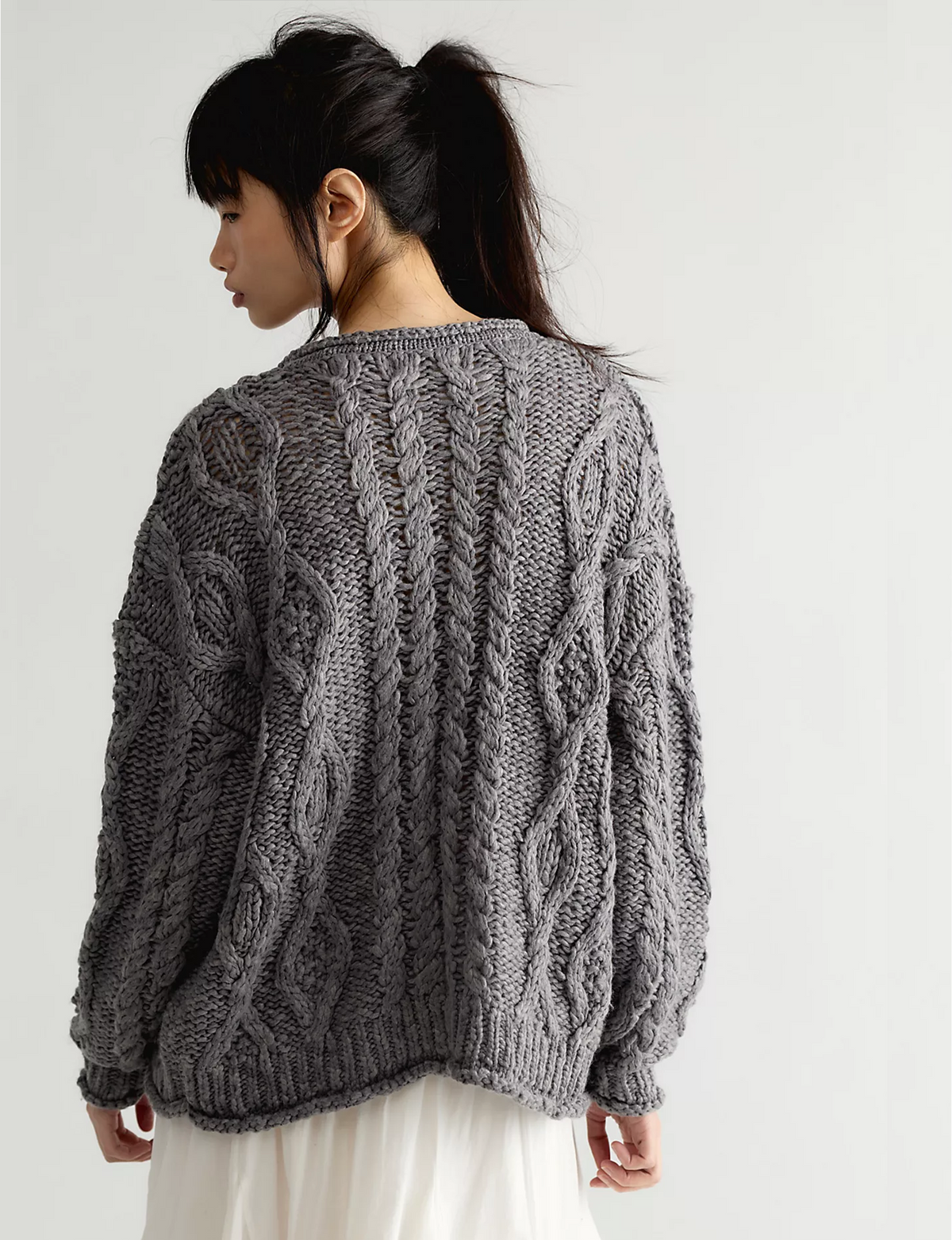 Opal Cardigan, Steel Grey
