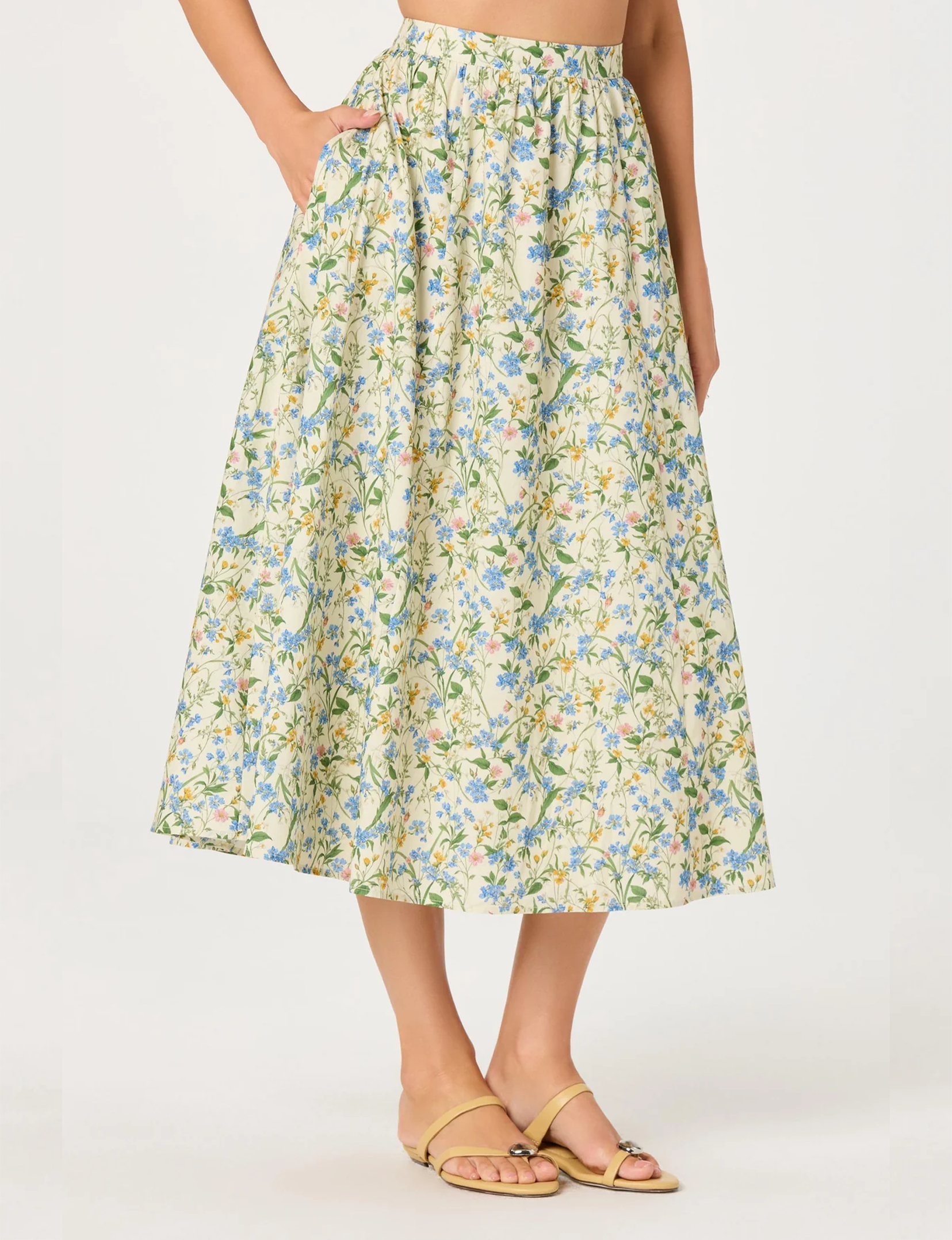 Wylda Skirt, Blue/Green/Multi Floral