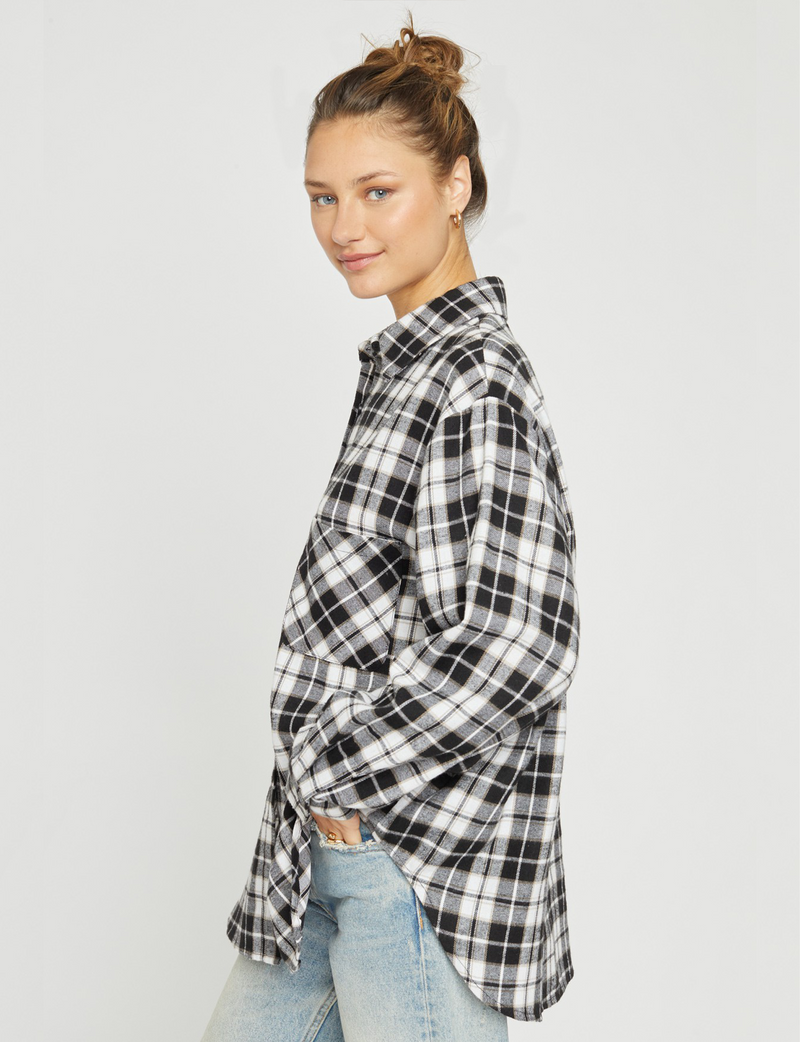 Harvest Flannel, Black/White